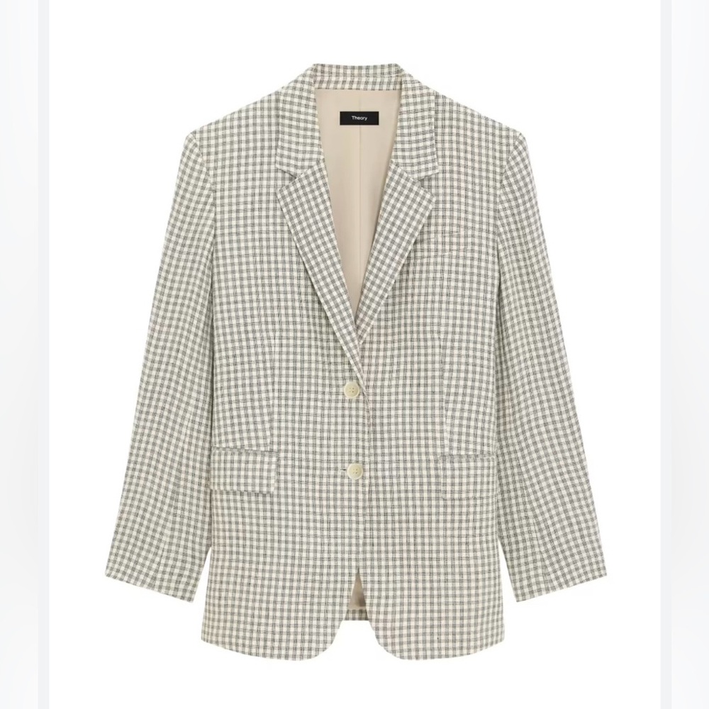 Theory Ivory Linen Blazer